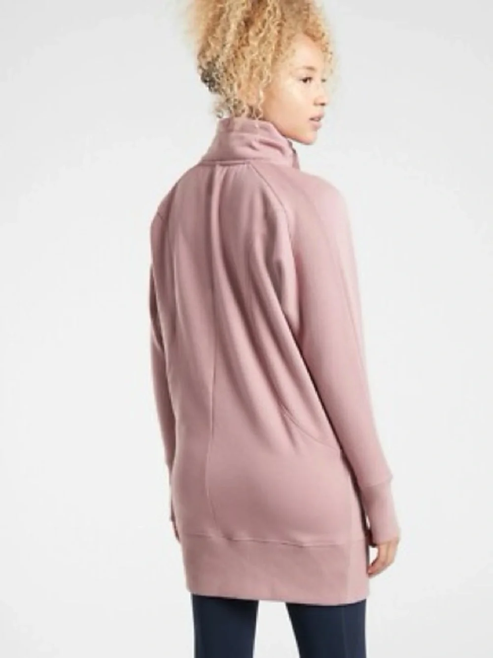 Athleta Cozy Karma 1/4 zip sweatshirt dress